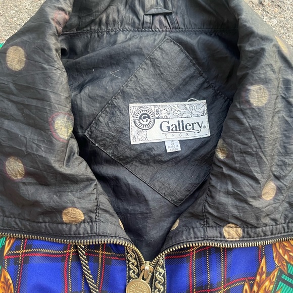 90’s Gallery Sport abstract plaid windbreaker - Picture 2 of 3